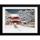 Kawase: Zojo Temple In The Snow Stampa In Cornice 30x40Cm