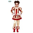 Costume Pagliaccia A Righe Assassina Bambina Taglia 7-9 Anni (83528)