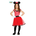 Costume Topina Topolina Bambina Con Tulle Taglia 3-4 Anni (87531)