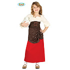 Costume Locandiera Bambina Taglia 7-9 Anni (87551)