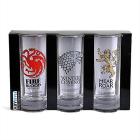 Game Of Thrones:  3 Glass Set / Set Bicchieri
