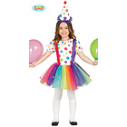 Costume Tut? Multicolore Pagliaccia Bambina Taglia 7-9 Anni (85587)