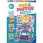 Robot puzzle Mix & Match  3 x 24 pezzi (5598)
