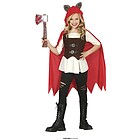 Costume Cacciatrice Di Lupi Con Cappuccio Rosso Bambina 5-6 Anni (77600)