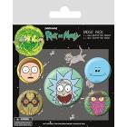 Rick And Morty: Heads Pin Badge Pack