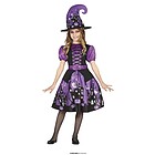 Costume Strega Viola Bambina 3-4 Anni (77620)