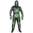 Costume Adulto Scheletro Fluorescente taglia S