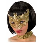 Maschera In Plastica Con Glitter Oro (1632)