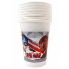 Marvel: Captain America - Civil War - 8 Bicchieri Plastica 200 Ml