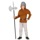 Cavaliere Medievale (Casacca, Pantaloni, Cintura, Mantellina Con Cappuccio, Elmo) (104 Cm / 2-3 Years)