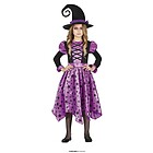 Costume Strega Viola Con Stelline Bambina 3-4 Anni (77662)