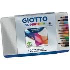 12 Matite colorate Giotto Supermina