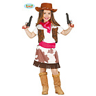 Costume Cowgirl Mandriana Bambina Taglia 3-4 Anni (85679)