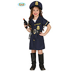 Costume Poliziotta Di Quartiere Manica Corta Bambina Taglia 3-4 Anni (85700)