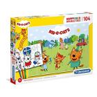 Supercolor Puzzle - Kids And Cats - 104 Pezzi