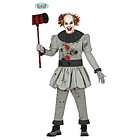 Costume Uomo Pagliaccio Grigio Assassino Uomo Taglia M (88716)