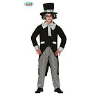 Costume Uomo Cappellaio Pazzo Bianco E Nero Taglia M (88719)