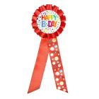 Button Happy Bday Rainbow Dots. Coccarda Happy Birthday Pois Arcobaleno