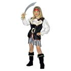 Piratessa (Casacca Con Jabot, Gonna, Cintura, Copristivali, Fascia Per Testa) (140 Cm / 8-10 Years)