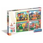 Puzzle 4in1 - Busy at work (21741)