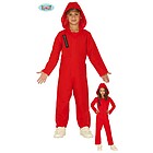 Costume Tuta Rossa Rapinatore Bambino Bambina Taglia 12-14 Anni (83746)