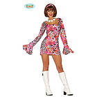 Costume Donna Anni '60 Disco Hippie Taglia L (80754)