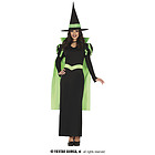 Costume Adulta Strega Verde Taglia 36-38 S (79770)