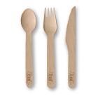 Wooden Cutlery Bbq Party 24 Pieces