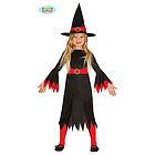 Costume Strega Nera E Rossa Taglia 5-6 Anni (85774)