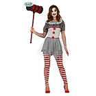 Costume Donna Pagliaccia Grigia Assassina Taglia L (88779)
