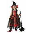 Costume strega chic rossa taglia 3-4 anni