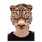 Maschera leopardo in tessuto su cartoncino