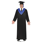 Costume Costume Da Laureato Nero E Blu Adulto Taglia 46-48 S (88818)