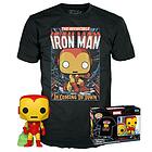Funko Pop - Marvel - Holiday Iron Man con t-shirt taglia L