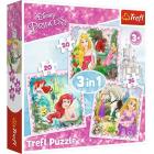 Marvel: Trefl - Puzzle 3In1 - Disney Princess - Rapunzel