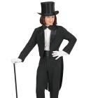 Frac Bambino Nero Con Colletto In Raso (116 Cm / 4-5 Years)