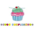 Festone Kit Scritta Maxi Buon Compleanno Cupcake C (60855)