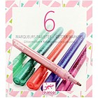 6 Pennarelli glitter markers (DJ08877)