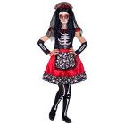 Mujer Dia De Los Muertos (Vestito, Scaldabraccia, Copricapo Con Velo) (128 Cm / 5-7 Years)