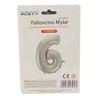 Palloncino Cm. 41 N. 6 Col. Argento