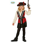 Costume Bambina Corsara Piratessa Con Teschi Taglia 7-9 Anni (85935)