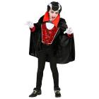 Vampiro Vittoriano (Giacca Con Gilet, Jabot, Mantello) (140 Cm / 8-10 Years)