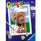 CreArt - Cucciolo di cane con fiore (23939)