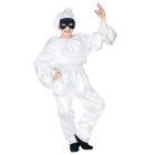 Costume Pulcinella (casacca, pantaloni, cappello) 128 cm / 5-7 anni (41976)