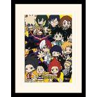 My Hero Academia - Chibi Characters Stampa In Cornice Bordata Vetro 30X40Cm