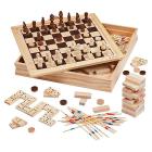 Classic Games Kit in legno (Scacchi, Dama, Tria, Domino, Shangai, Torre) (053978)