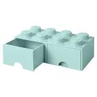 Contenitore Lego Brick 8 Cassetto Azzurro