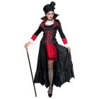 Vampiressa (Vestito Con Cappotto, Girocollo Con Jabot, Mini Cilindro) M