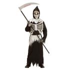 Grim Reaper (Tunica Con Gabbia Toracica, Cintura, Maschera Con Cappuccio) (128 Cm / 5-7 Years)