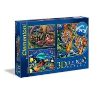 Puzzle 3x1000 3D collection    08001